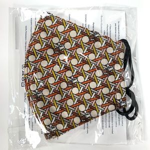 Tory Burch Designer Face Mask- Geometric Brown